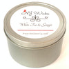 White Tea and Ginger Handmade Scented Soy Candle Tin