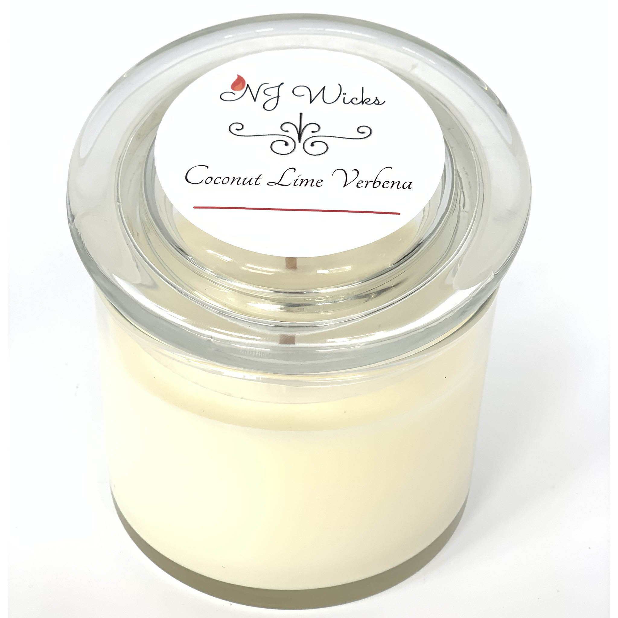 Coconut Lime Verbena Handmade Scented Soy Candle Jar