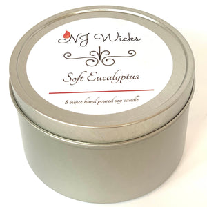 Soft Eucalyptus Handmade Scented Soy Candle Tin