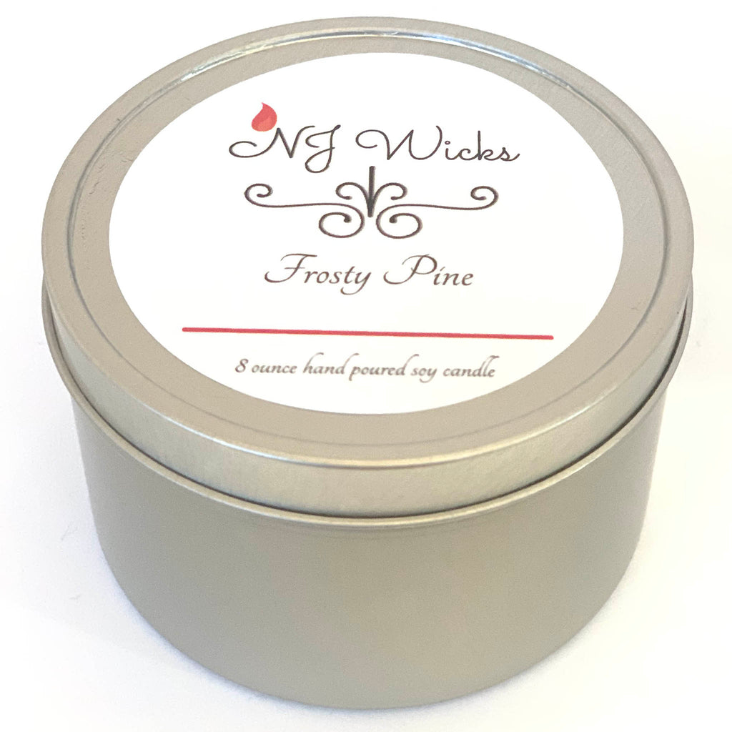 Frosty Pine Handmade Scented Soy Candle Tin