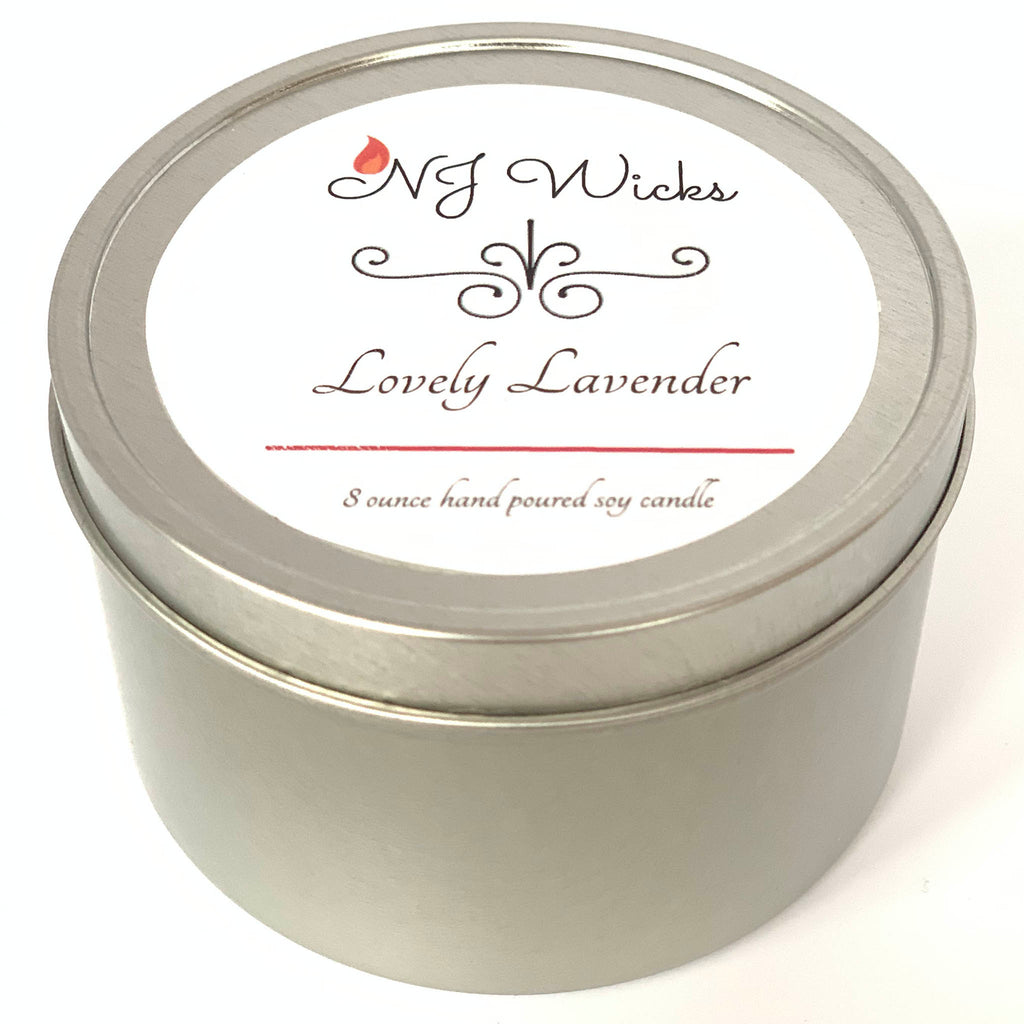 Lovely Lavender Handmade Scented Soy Candle Tin