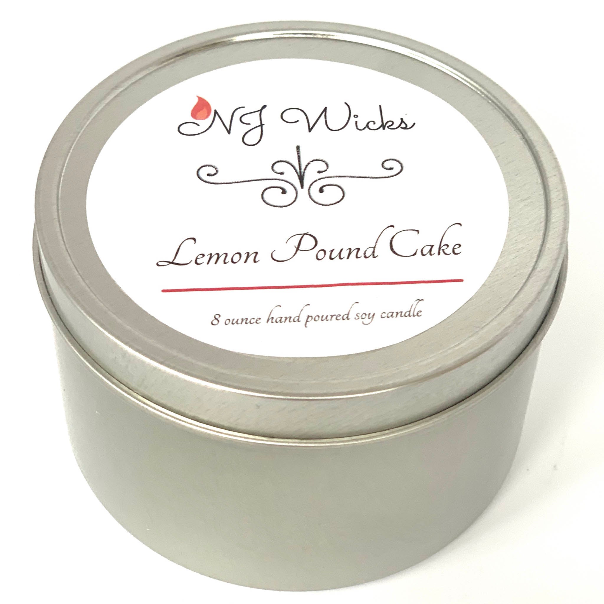 Lemon Pound Cake Handmade Scented Soy Candle Tin