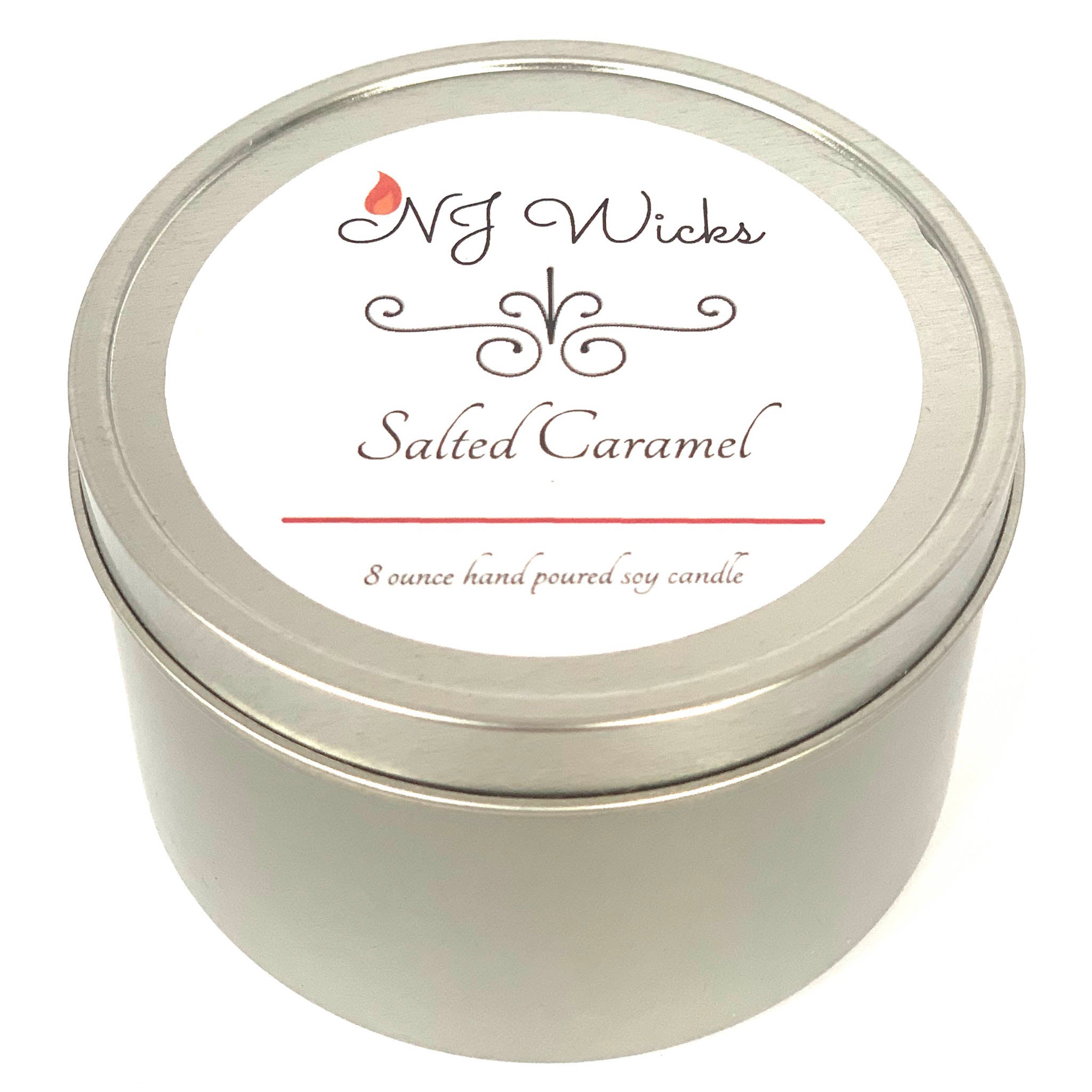 Salted Caramel Handmade Scented Soy Candle Tin