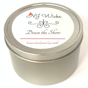 Down the Shore Handmade Scented Soy Candle Tin